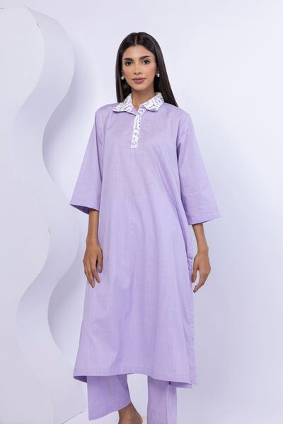 Embroidered | Crosshatch Poplin | Kurta | GBP 25.00