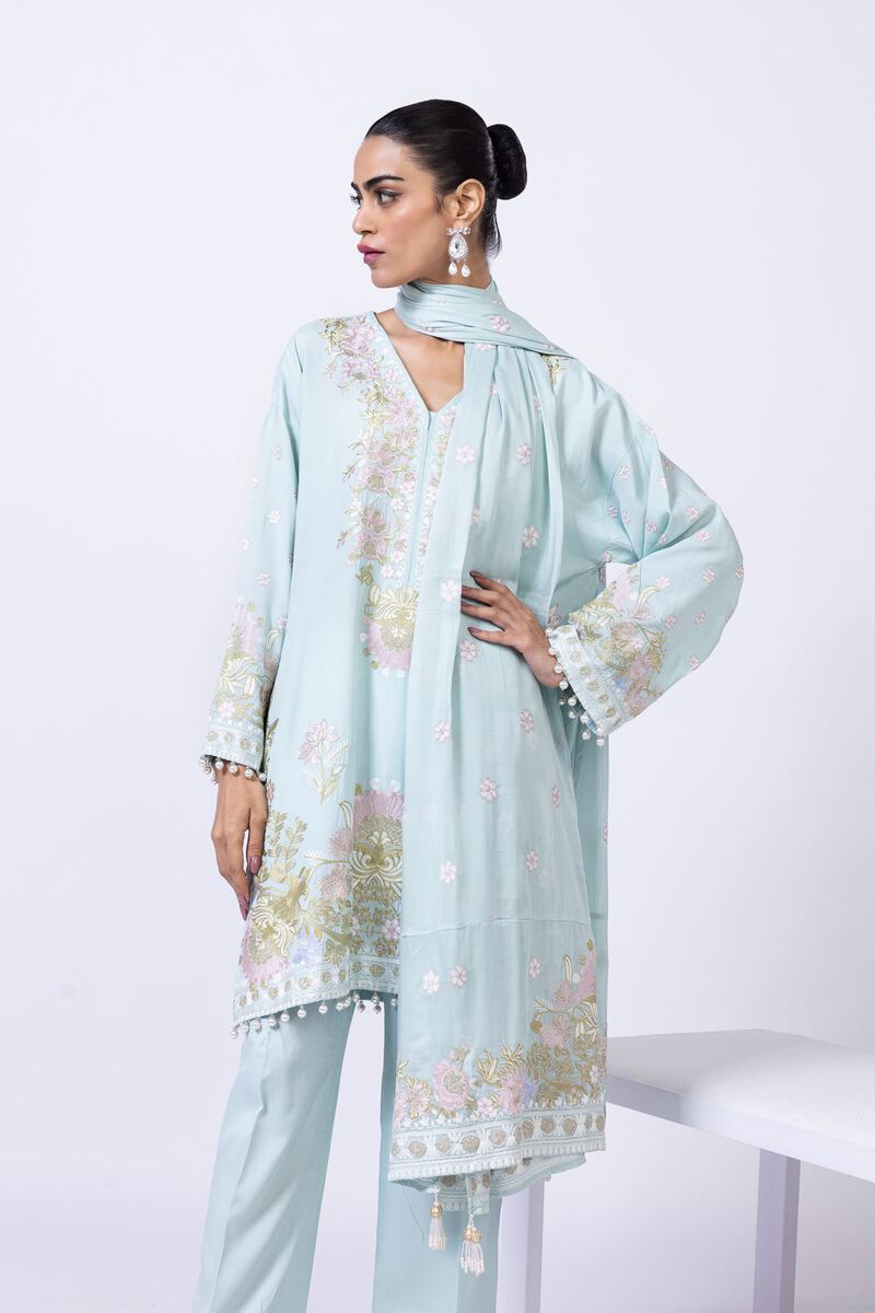 Embroidered | Light Thai Silk | Dupatta | GBP 35.00