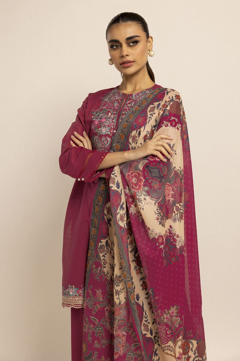 Embroidered | Crosshatch | Fabrics 3 Piece | null