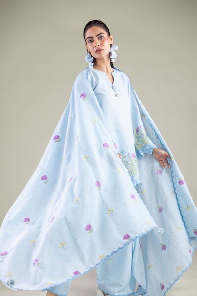 Embroidered | Mesuri | Floral Draped Dupatta | GBP 30.00