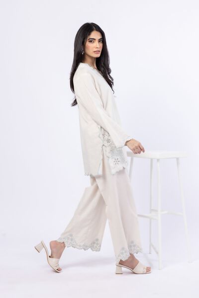 Embroidered | Linen Cotton | Pants | GBP 20.00
