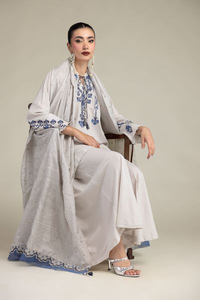 Embroidered | Polyester Silk | Embroidered Silk Dupatta | GBP 35.00