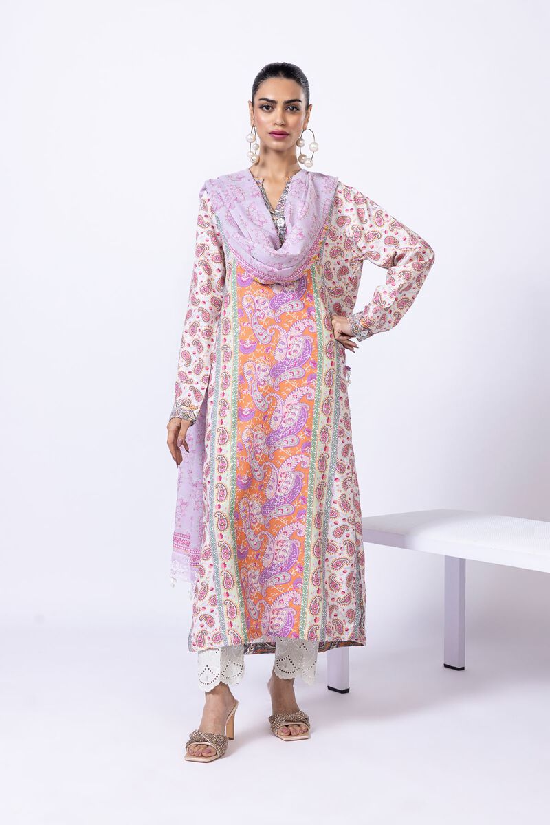 Embroidered | Light Oak Silk | Dupatta | GBP 17.50