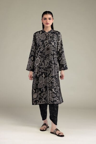 Printed | Cotton Viscose | Black Cotton Shalwar | GBP 25.00