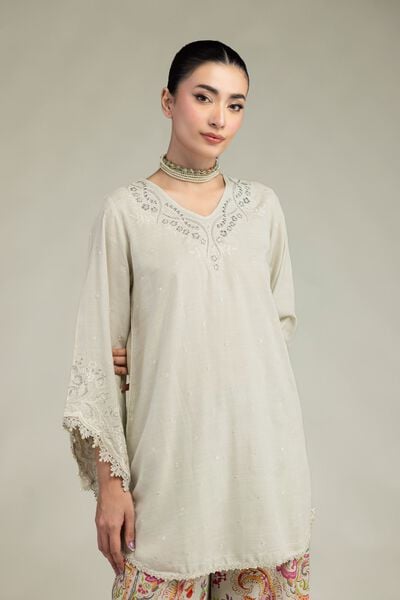 Embroidered | Raw Silk | Short Silk Kurta | GBP 45.00