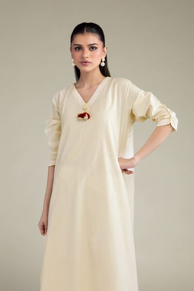 Dyed | Textured Cotton Viscose | Long Cotton Kurta | GBP 30.00