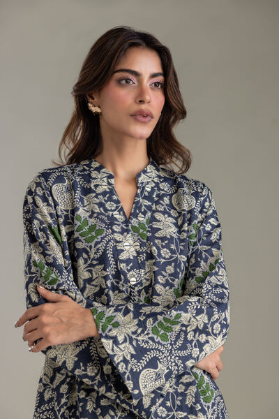 Printed | Light Khaddar | V-Neck Khaddar Kurta | GBP 30.00