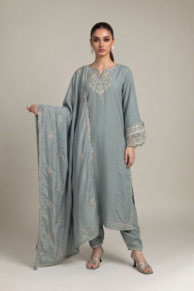 Embroidered | Raw Silk | Raw Silk Shalwar | GBP 35.00