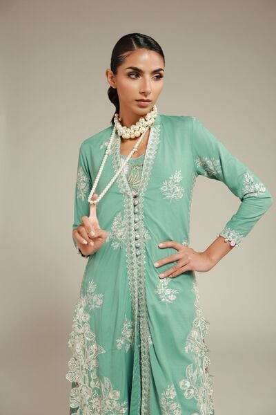 Embroidered | Raw Silk | 2 Piece Co-ord Set | Top and Dupatta | GBP 145.00