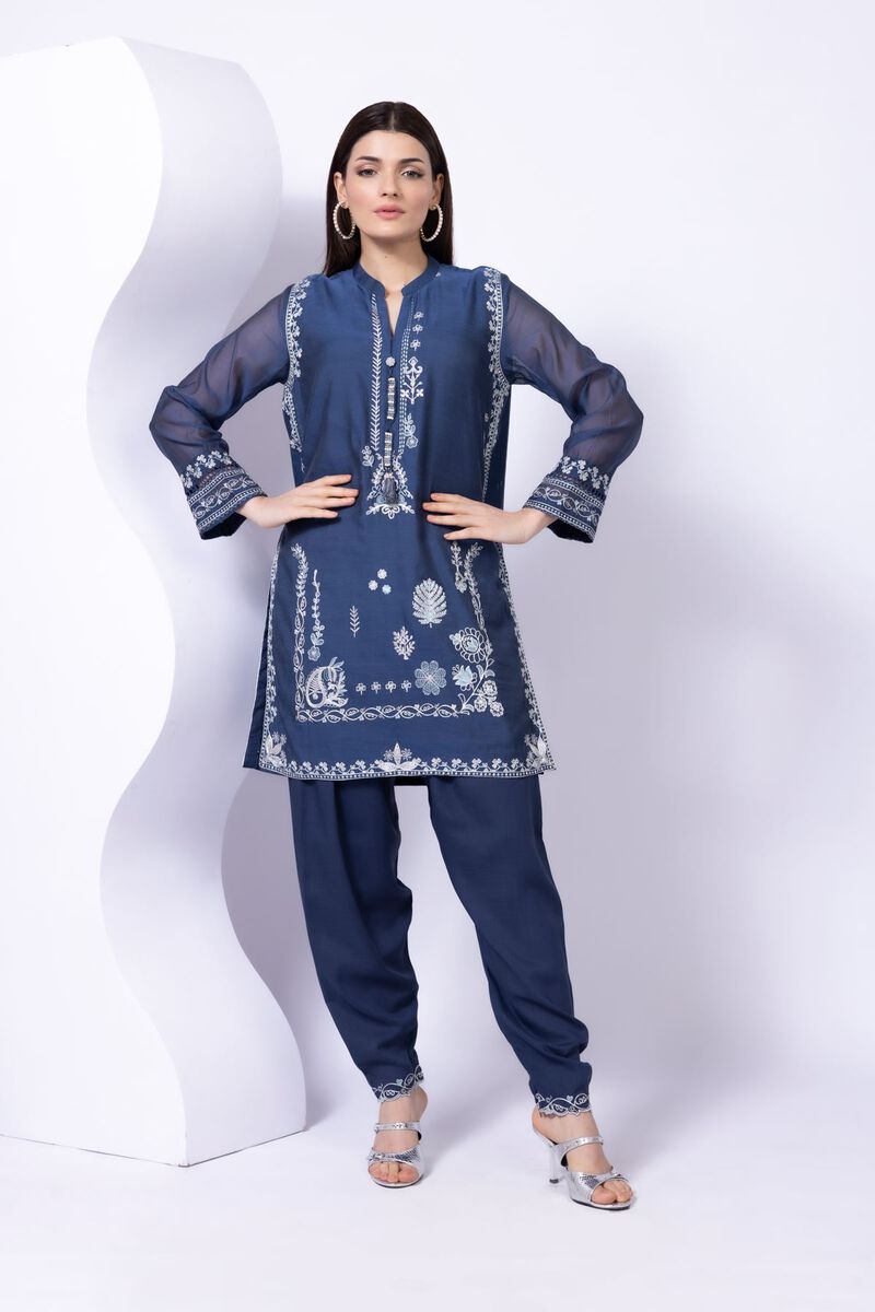 Embroidered | Paper Silk | Kurta | GBP 50.00