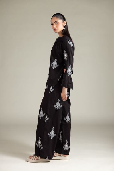 Textured Cotton | Trousers | GBP 25.00