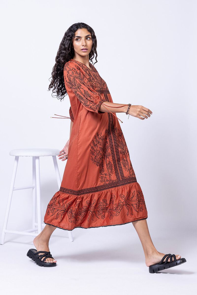 Embroidered | Cotton Viscose | Maxi Dress | null