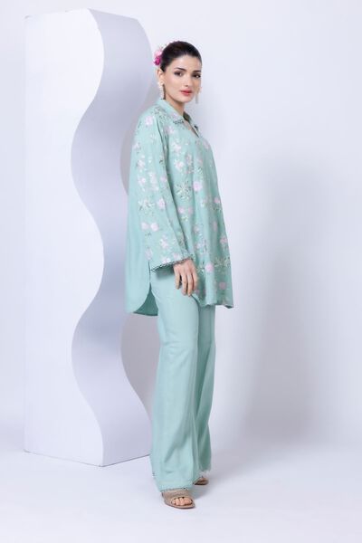 Dyed | Crosshatch Raw Silk | Pants | GBP 16.00