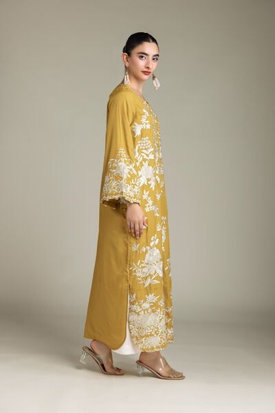 Embroidered | Raw Silk | White Silk Pants | GBP 35.00