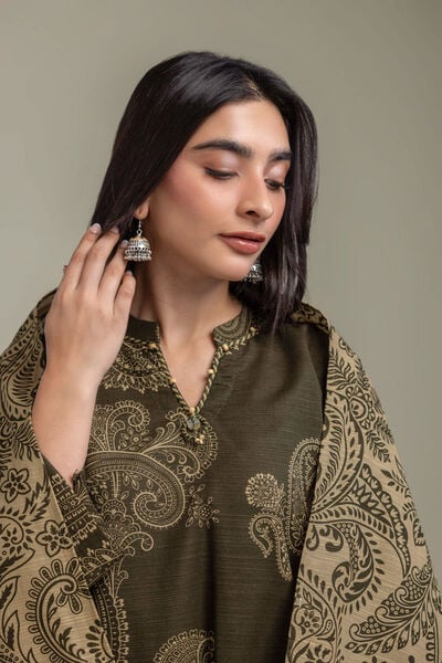 Printed | Light Khaddar | Khaddar 3-Piece Tailored | GBP 55.00