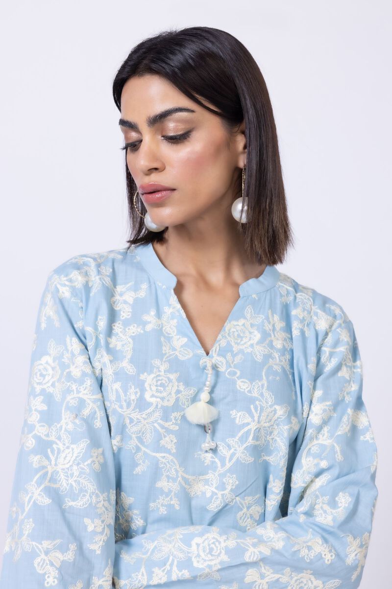 Embroidered | Crosshatch Poplin | Kurta | null