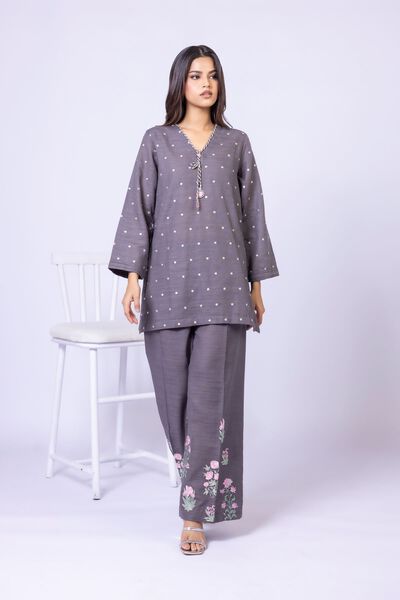 Embroidered | Textured Cotton | Pants | GBP 22.00