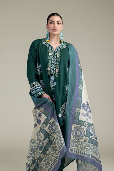 Embroidered | Polyester Silk | Floral Silk Dupatta | GBP 25.00