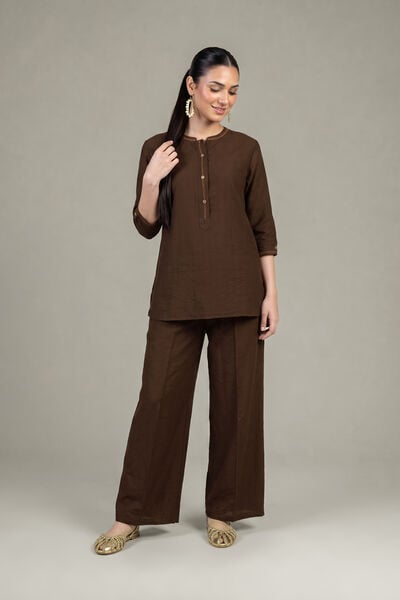 Dyed | Crepe | Brown Crepe Shirt | GBP 30.00