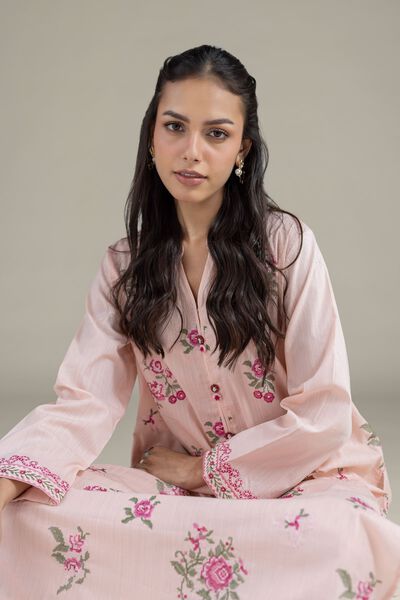 Embroidered | Textured Cambric | Floral Kurta | GBP 30.00