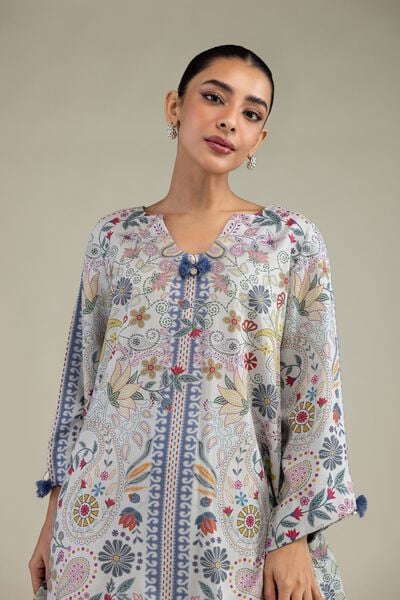 Printed | Textured Weave | Printed Paisley Kurta | GBP 30.00