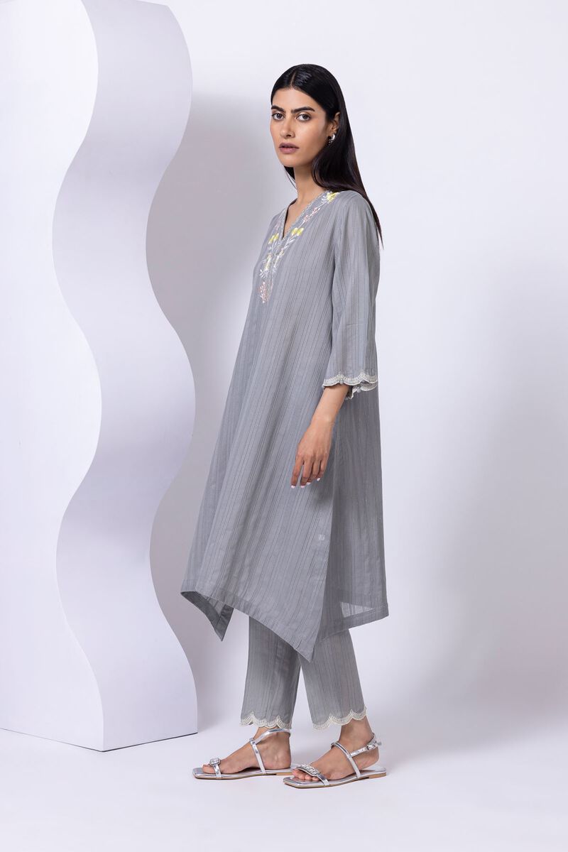 Embroidered | Leno | Kurta | GBP 12.50