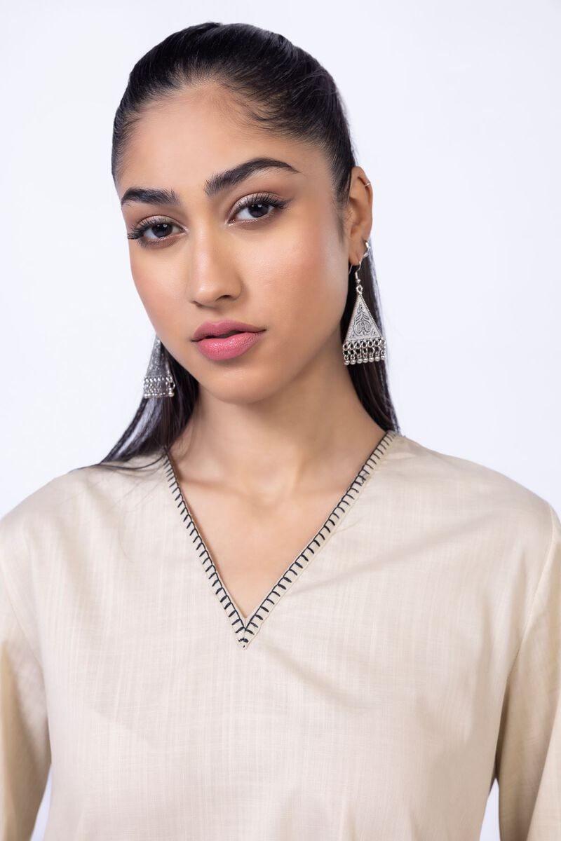 Embroidered | Crosshatch Poplin | Kurta | GBP 10.00