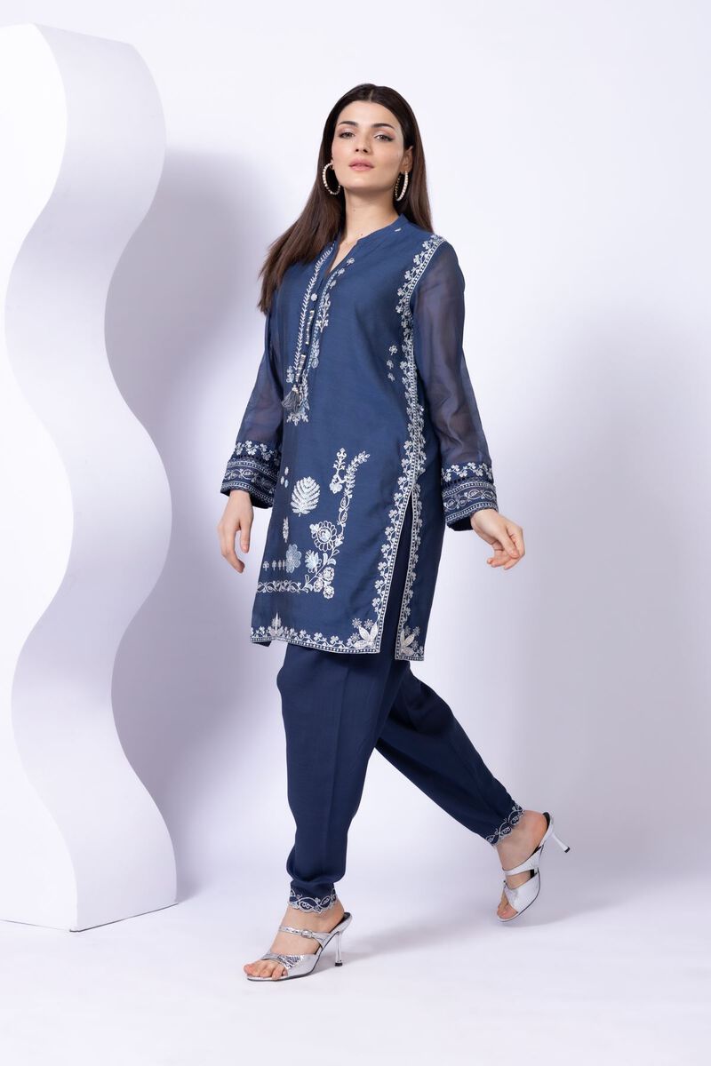Embroidered | Paper Silk | Kurta | GBP 50.00
