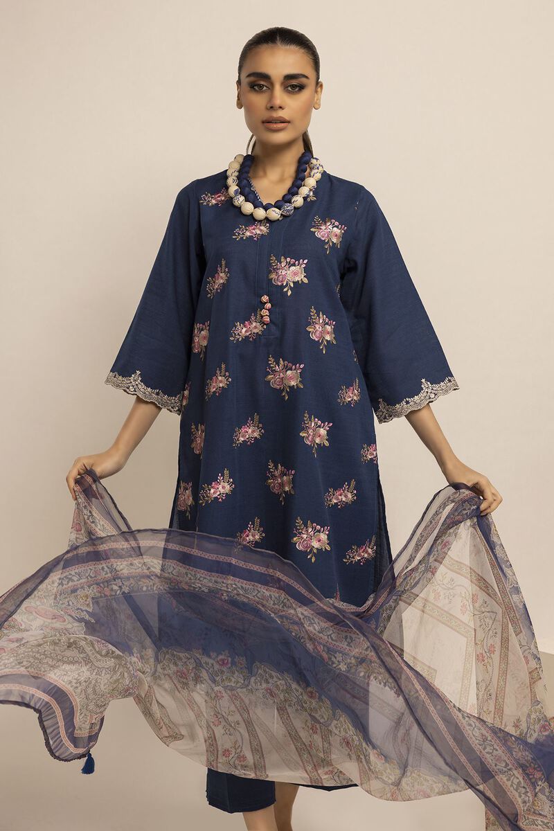 Embroidered | Crosshatch | Fabrics 3 Piece | null