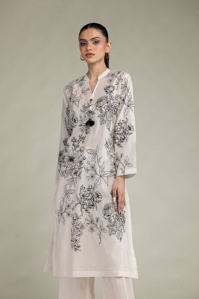Embroidered | Cambric | Cambric Longline Kurta | GBP 40.00
