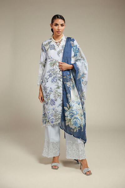 Embroidered | Raw Silk | Pants | GBP 30.00