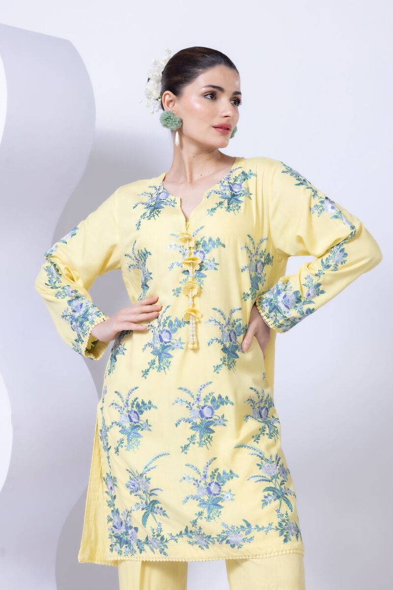 Embroidered | Crosshatch Raw Silk | Kurta | GBP 50.00