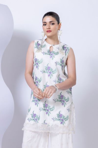 Embroidered | Crosshatch Raw Silk | Kurta | GBP 60.00