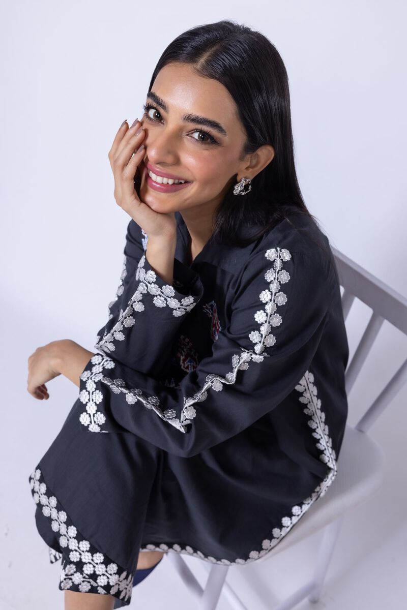 Embroidered | Crosshatch Poplin | Kurta | null