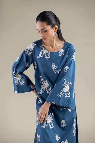 Embroidered | Cotton Dobby | Floral Embroidered Kurta | GBP 35.00