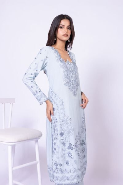 Embroidered | Dull Raw Silk | Kurta | GBP 27.50