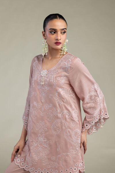 Embroidered | Raw Silk | Floral Silk Kurta | GBP 50.00