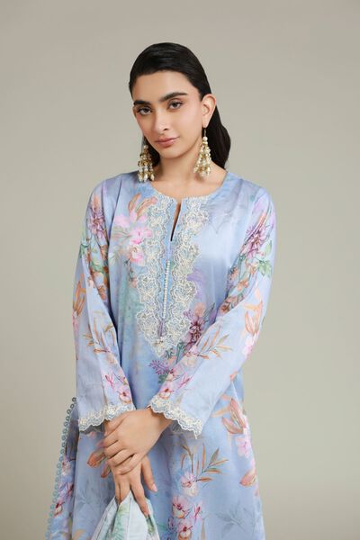 Printed | Satin | Fabrics 3 Piece | GBP 24.00