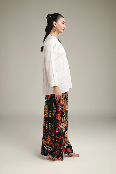 Embroidered | Viscose Crepe | Trousers | GBP 20.00