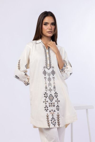 Embroidered | Crosshatch Poplin | Kurta | GBP 20.00