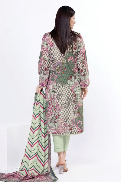 Printed | Slub Lawn | Tailored 3 Piece | GBP 25.00
