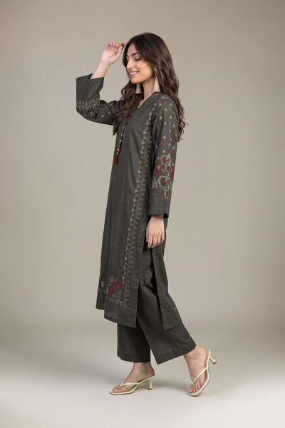 Embroidered | Heavy Textured Cotton | Pants | GBP 25.00