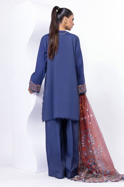 Embroidered | Dull Raw Silk | Fabrics 3 Piece | GBP 40.00