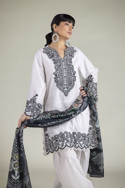 Embroidered | Cambric | Cambric Tailored 3-Piece | GBP 65.00
