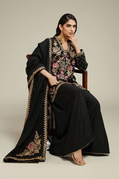 Embroidered | Raw Silk | 3 Piece Co-ord Set | GBP 120.00