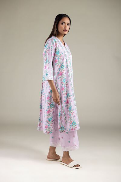 Embroidered | Textured Cotton | Pants | GBP 20.00