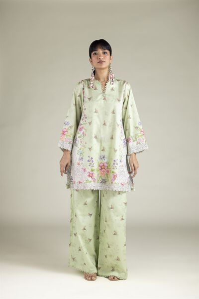 Embroidered | Satin | Fabrics 2 Piece | Top and Bottom | GBP 30.00