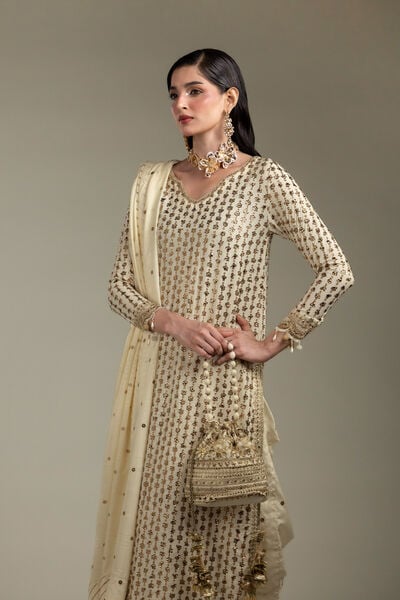 Embroidered | Raw Silk | 3-Piece Co-ord Set | GBP 175.00