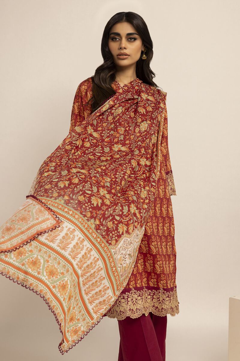Embroidered | Cambric | Fabrics 3 Piece | null