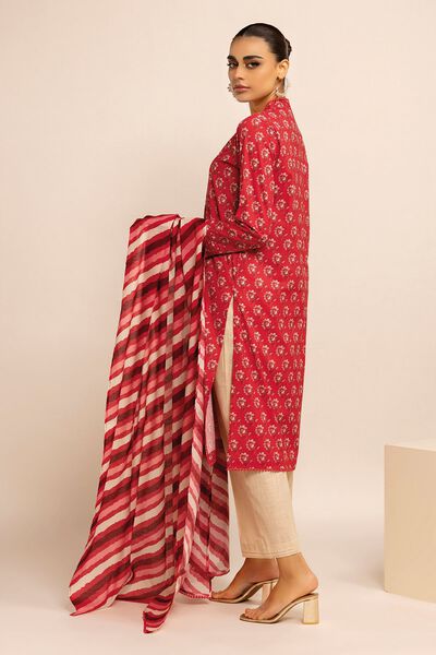 Fabrics 2 Piece | Top Dupatta, RED, hi-res